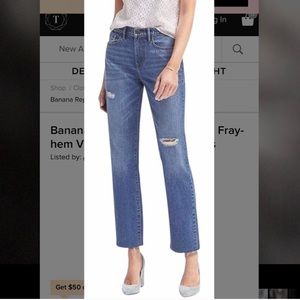 Banana republic vintage straight frayed